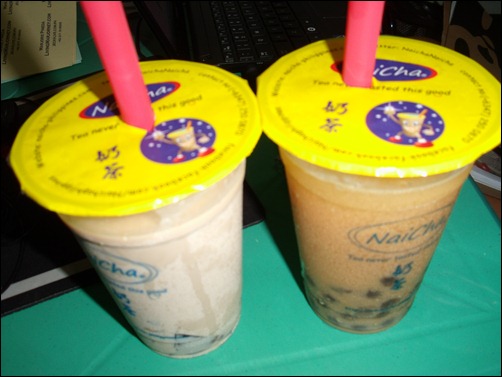 16oz Coffee Jelly (left) and Yakult Green Tea (right)