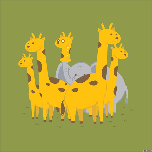 Elephant Vs Giraffee