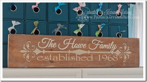 Howe family sign www.papercraftmemories.com