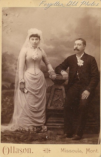 Cabinet Card Weddin in Montana DL Antiques