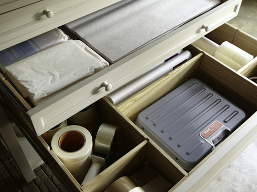 Two additional drawers hold all things for packing. Acid-free tissue is a must for wrapping and storing items long term, especially clothing and linens. Two additional drawers hold all things for packing. Acid-free tissue is a must for wrapping and storing items long term, especially clothing and linens.