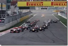 La partenza del gran premio della Corea 2011