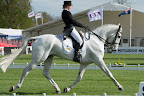 Louisa Milne Home on King Eider during dressage at the Badminton Horse Trials 2013