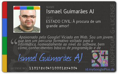 Cria o teu G+ Card.