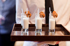 There's nothing better than a mini milkshake topped with a chocolate-chip cookie.