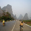 Yangshuo - Mont karstiques depuis la route