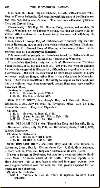 Doty-Doten Family In America-The Family of Joseph Doty11 Doty-Doten Family In America-The Family of Joseph Doty11
