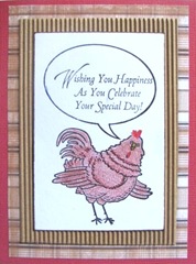 chicken card wishing you happiness