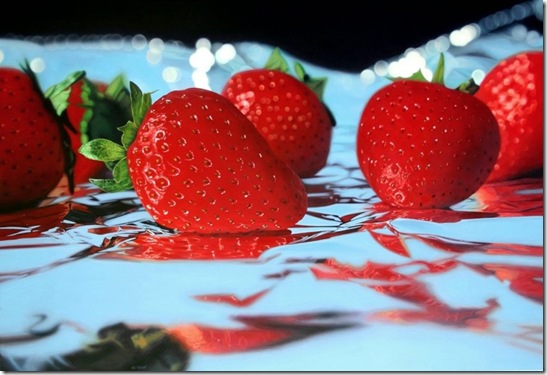 Strawberries on Foil - acrylic on canvas 24 x 36 Strawberries on Foil - acrylic on canvas 24 x 36