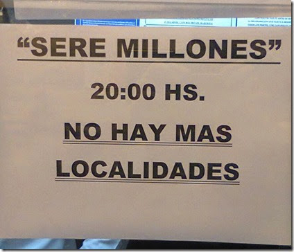 Sere Millones - No hay mas localidades