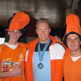 Ontvangst atleten WK atletiek Schiphol, augustus 2005