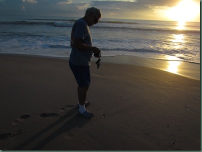 At at Fort Pierce beach at sunrise