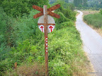 Railway crossing warnings in Serbia...