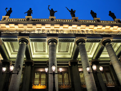 Teatro Juarez at night