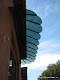 Custom laminated glass canopy in a private residence in Los Gatos, CA.