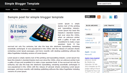 Simple-Blogger-Template