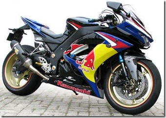 Modification car and motorcycle | Automotive review: Modified Kawasaki  Ninja 250R Red Bull