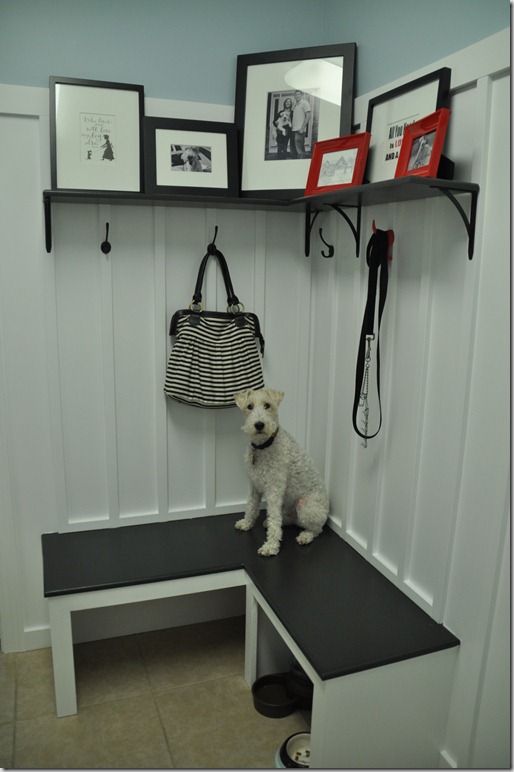 Board and Batten in Mudroom, built-in bench