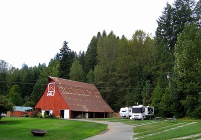 Golf barn and RV sites