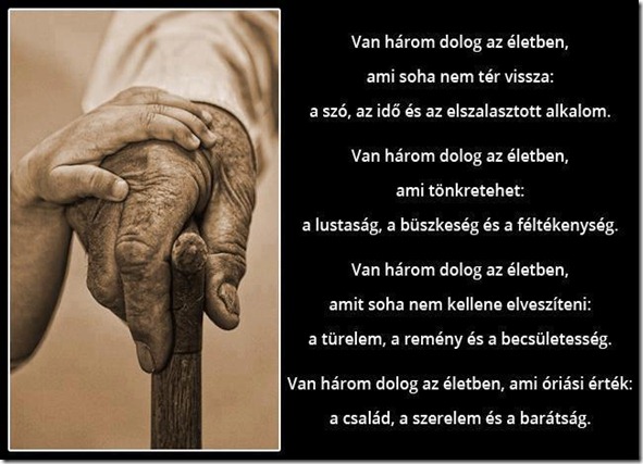 Három dolog az életben Három dolog az életben