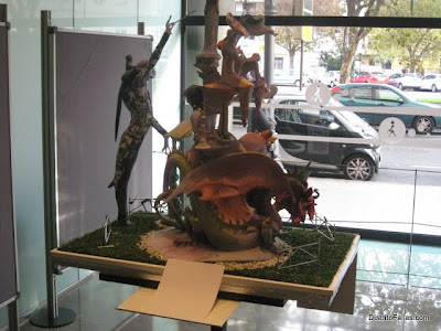 Falla Malva-rosa (maqueta). Lema: "La gran orquestra del món". Artista: Juan Carlos Molés.