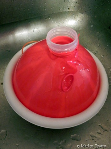 put small cylinder in balloon put small cylinder in balloon