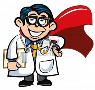 9290063-cartoon-doctor-with-a-superhero-cape-isolated-on-white
