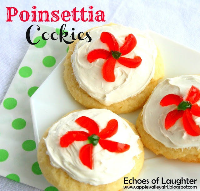 Poinsettia Cookies by Echoes of Laughter