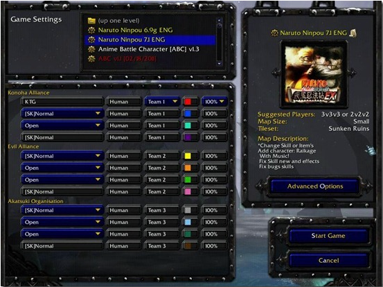 Naruto Shippuuden Ninpou 7.1 (With AI) ENG Warcraft 3 Map Naruto Shippuuden Ninpou 7.1 (With AI) ENG Warcraft 3 Map