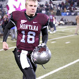 Backup QB Nate Montana leaves the field at the end of the game.