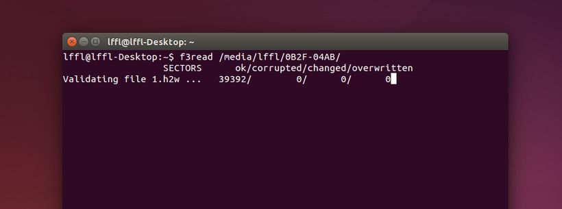 f3read in Ubuntu Linux