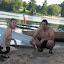 Joe, Sheryl and David on our cottage beach on Crystal Lake. &ndash; 01-Aug-2010