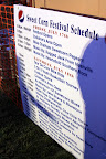 Event schedules were posted on the grounds. I think this one should have been a little higher up, though.