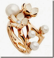 Shaun Leane Diamond and Pearl Cherry Blossom Ring
