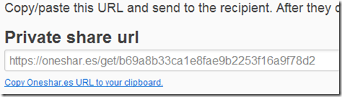 OneShar.es copiare link autodistruttivo