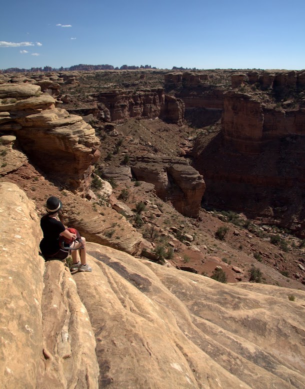 Renee Relaxing on Canyon Edge.jpg