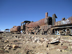 An old 4-4-2, one of the only trains in the cemetery that still actually had even a bit of its smoke-stack left.