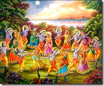 Krishna dancing with the gopis
