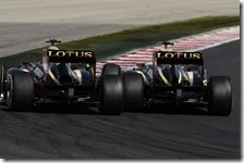 Le due Lotus nel gran premio d'Ungheria 2012