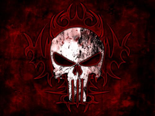 Dark Skull In Satanic Symbols, Death
