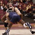 133: #14 Daryl Thomas (Illinois) maj dec #6 Chris Dardanes (Minnesota) 17-8. Photo by Mark Beshey.