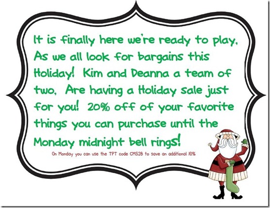 Holiday sale