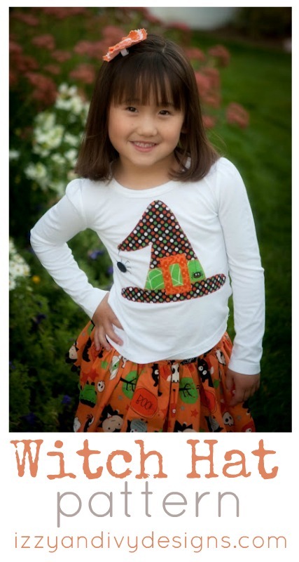 Halloween Witch Hat Applique by Izzy & Ivy