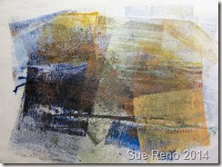 Collograph printing, image 8, by Sue Reno