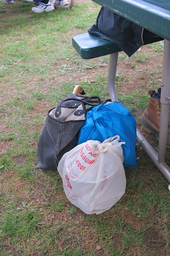 A few of the day's finds...tucked away safely.