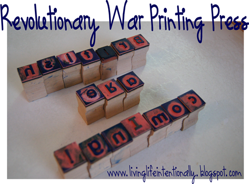 Revolutionary War Printing Press -History Project for Homeschoolers Revolutionary War Printing Press -History Project for Homeschoolers