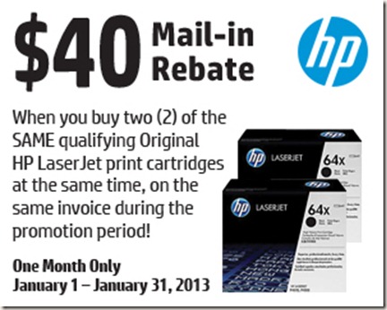 $40 Toner Rebate