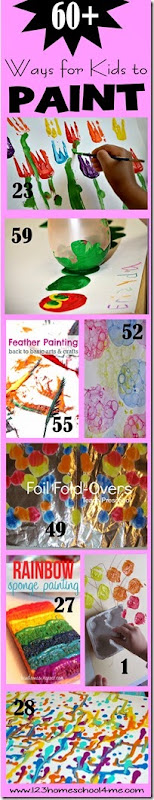 Art for Kids - Over 60 creative ways for kids to paint (preschool, kindergarten, first grade, 2nd grade, 3rd grade, crafts for kids, summer activities) Art for Kids - Over 60 creative ways for kids to paint (preschool, kindergarten, first grade, 2nd grade, 3rd grade, crafts for kids, summer activities)