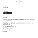  Herb Alpert Letter