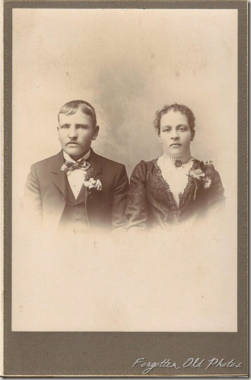 Cabinet Card Happy Wedded couple Duluth